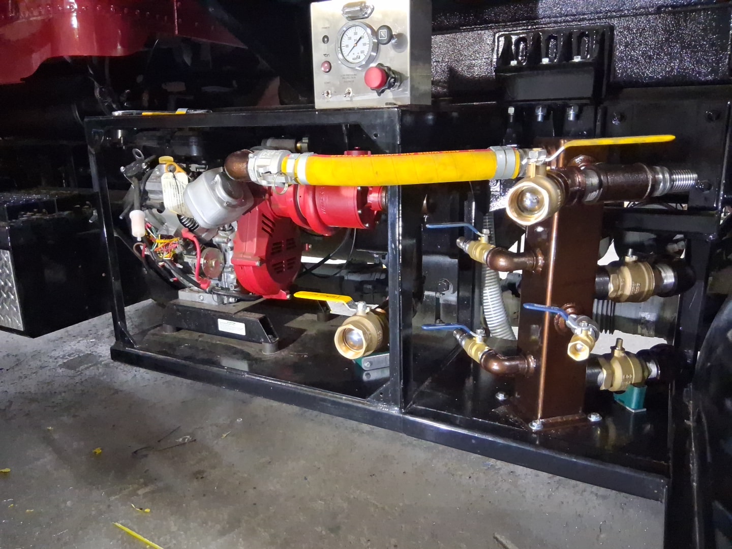 Wildland fire pump skid unit